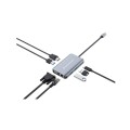 Hub Adaptador Type-C 7 en 1 Conceptronic  / Hdmi / VGA / Type-c / Usb 3.0 / LAN / DONN21G