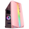÷ Caja microatx gaming mars gaming mc-s1 rosa frontal argb ventilador traser frgb ventana lateral sin