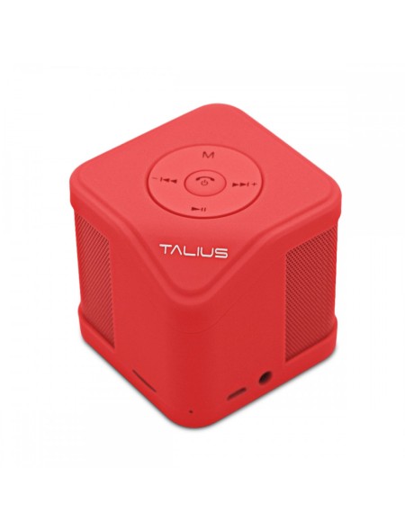 ÷ Altavoz bluetooth portable talius cube 3w fm/sd bluetooth rojo