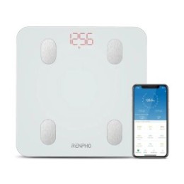 ÷ Bascula de ba?o inteligente renpho elis 1s bluetooth con app analisis corporal imc color blanco
