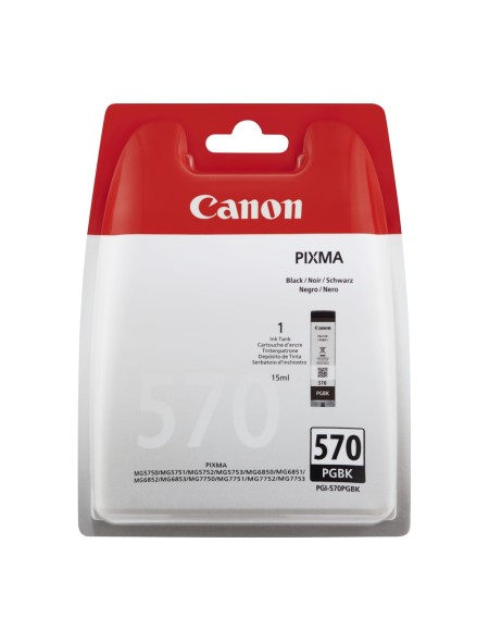 ÷ Tinta original canon pgi570 negro 15ml - caja seguridad